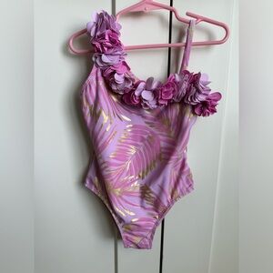 Little Girls Shade Critters Lavender One Piece Swimsuit